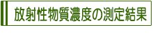 ”放射性物質濃度の測定結果“